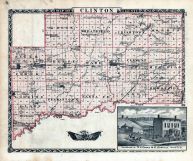 Clinton County Map, R.H.Cooke - Residence, Illinois State Atlas 1876